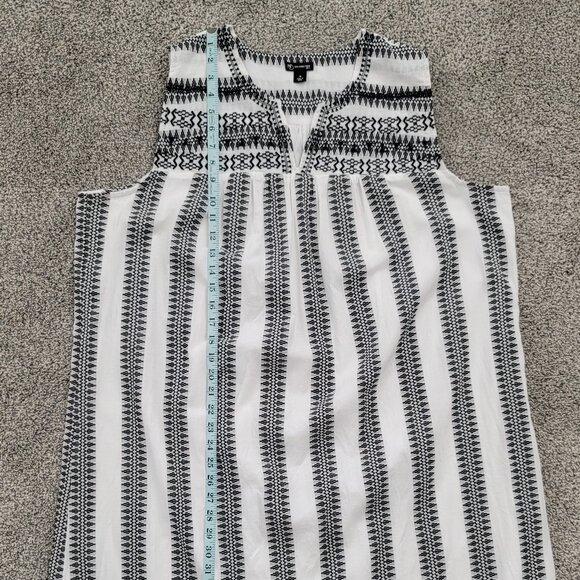 New Directions Curvy White & Black Sleeveless Dress 1X Lined - Picture 9 of 12